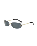 Chanel Metal Crystal CC Oval Sunglasses