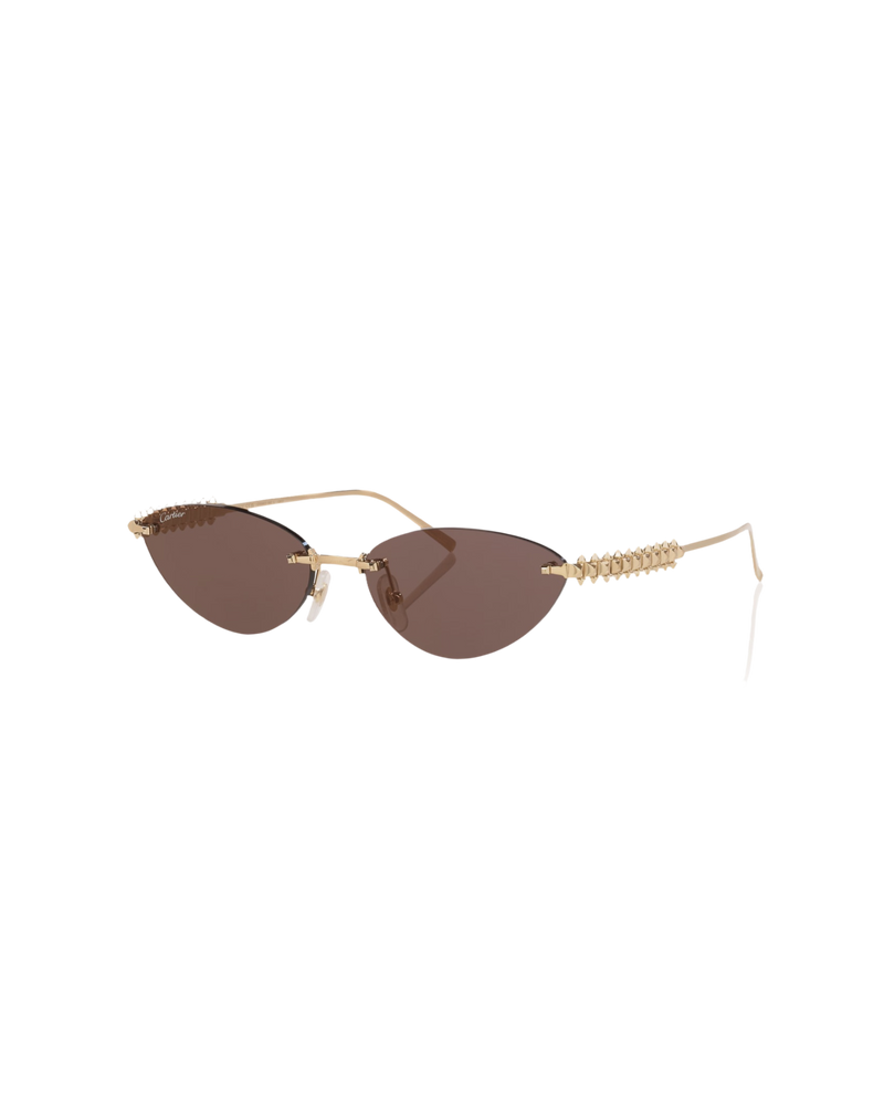 Cartier CTO543S Gold Cat Eye Sunglasses