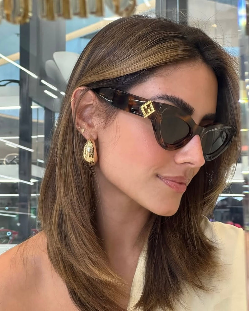 Fendi FF Diamond Cat-Eye Sunglasses