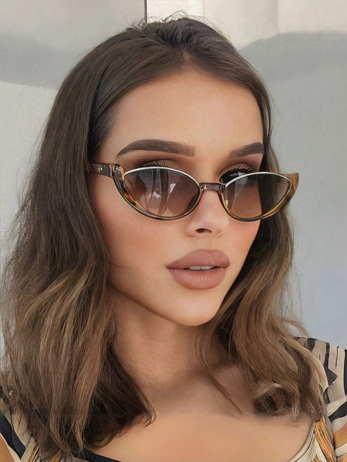 Fashion Half-Frame Sunglasses