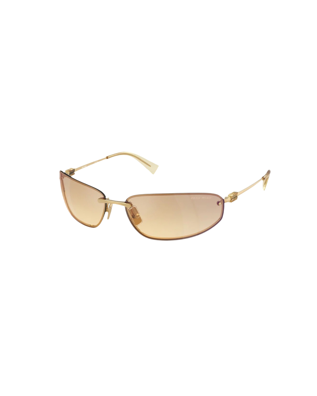 Miu Miu A50S Rimless Oval Metal Sunglasses