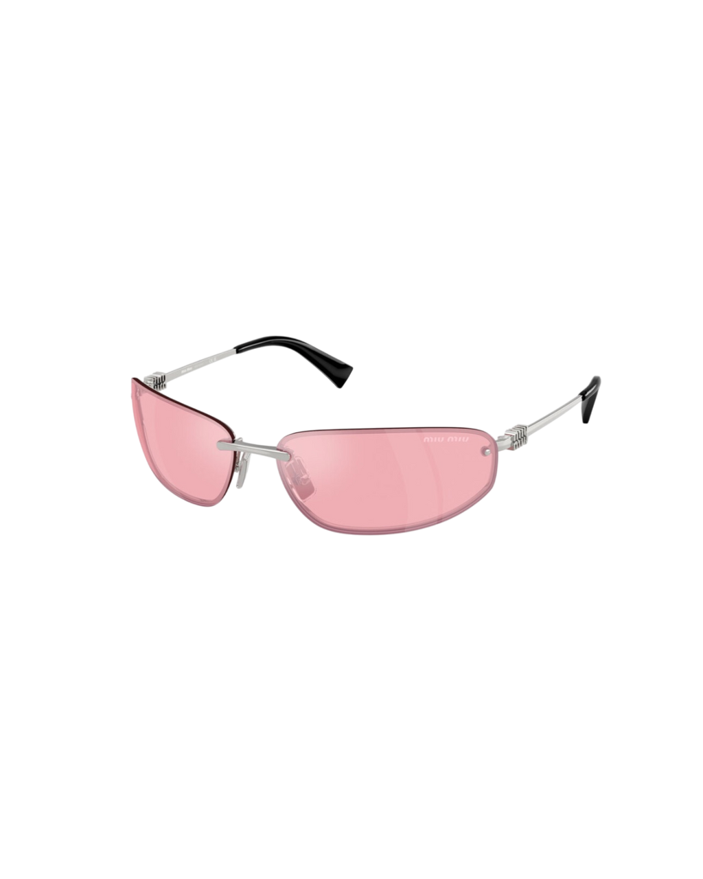 Miu Miu A50S Rimless Oval Metal Sunglasses