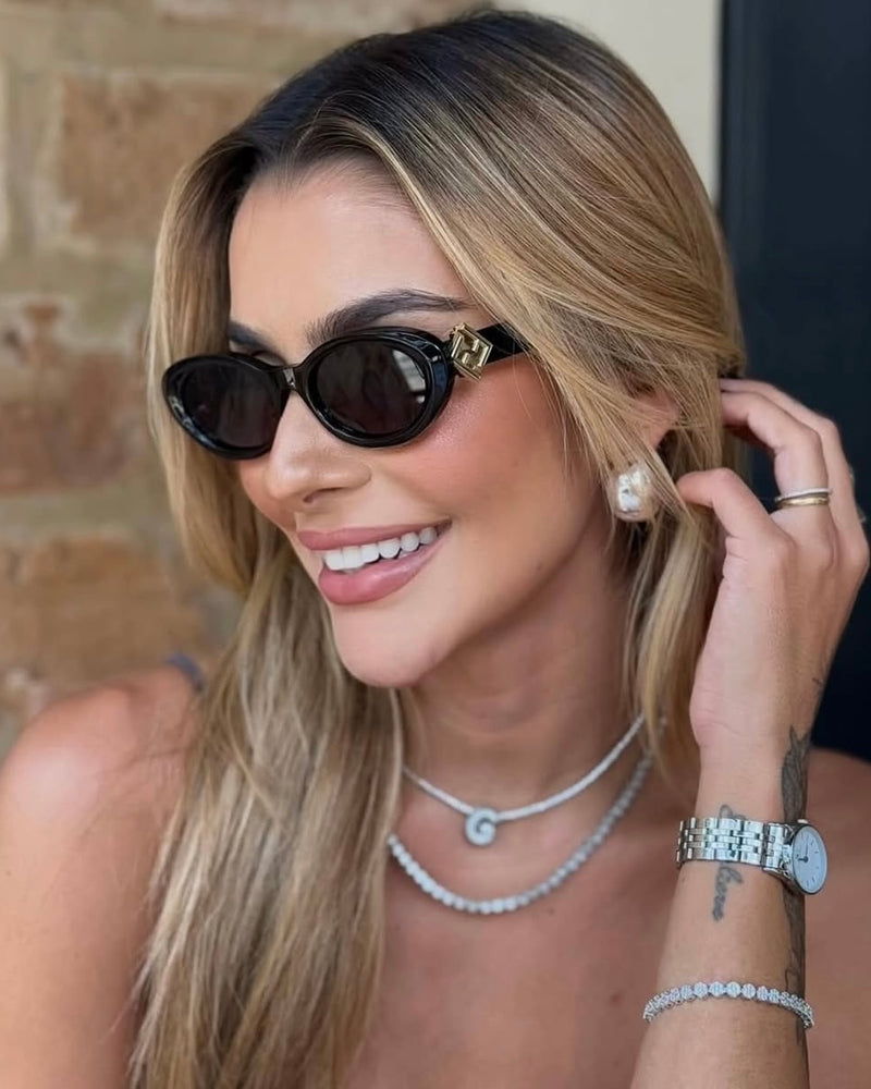 Fendi FF Diamonds Oval Sunglasses